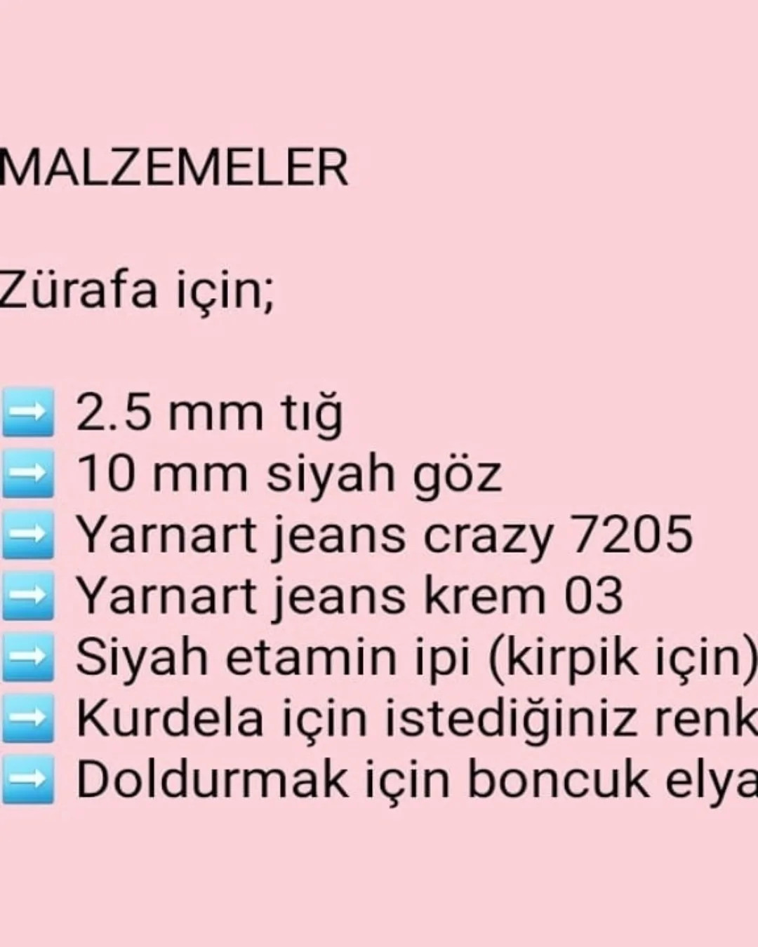 Şirin Tığ İşi Zürafa Bebek Yapım Kılavuzu