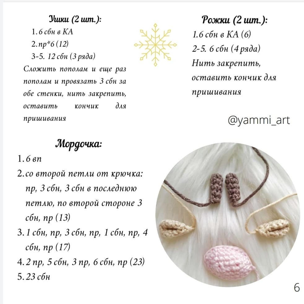 Схема вязания крючком для куклы коровки в платье