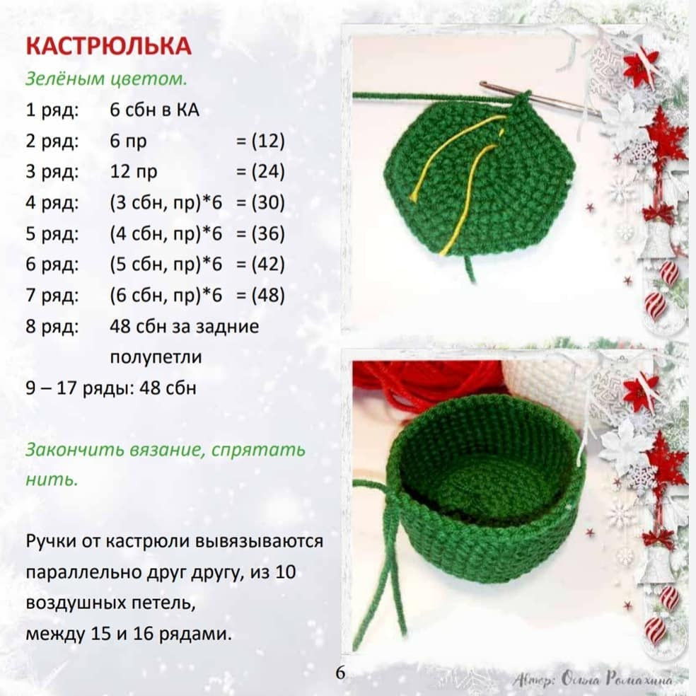Снеговики из пряжи: схема вязания елочных украшений