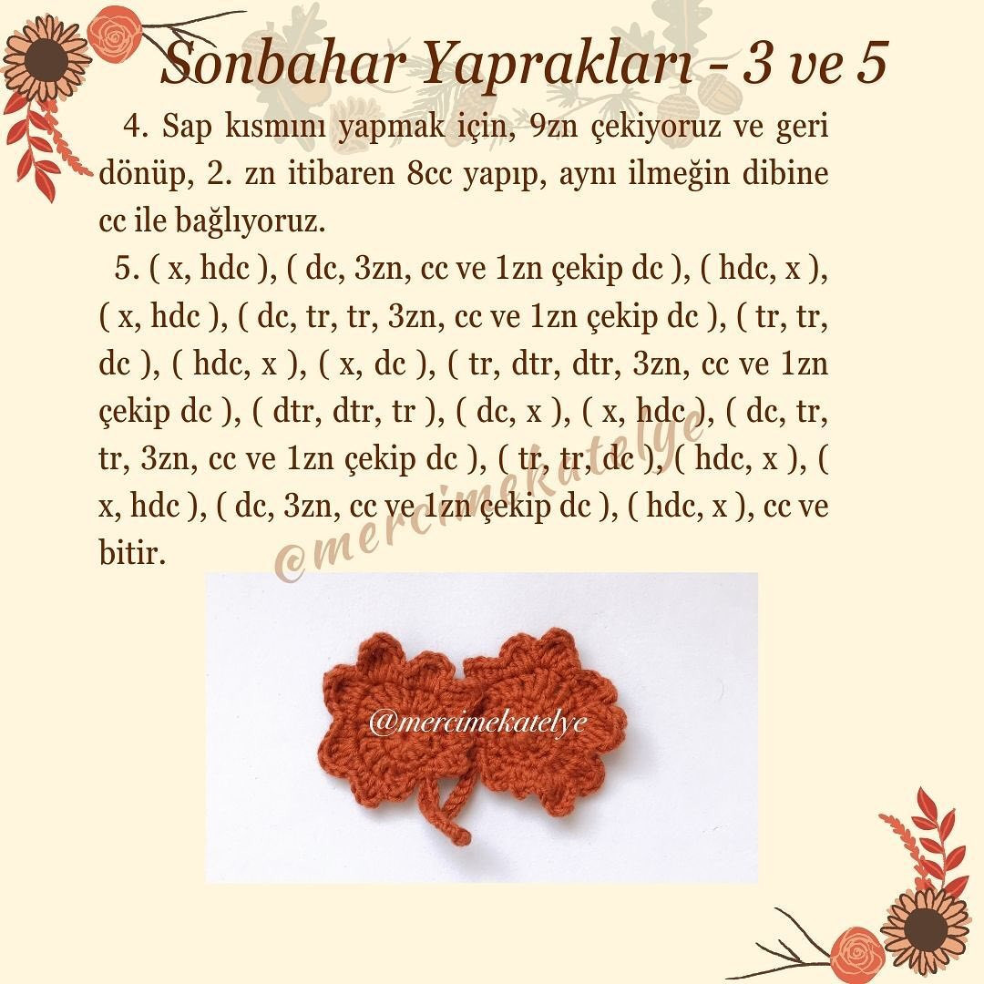 Sonbahar Yaprakları Tarifi: Renkli Örgü Desenleri
