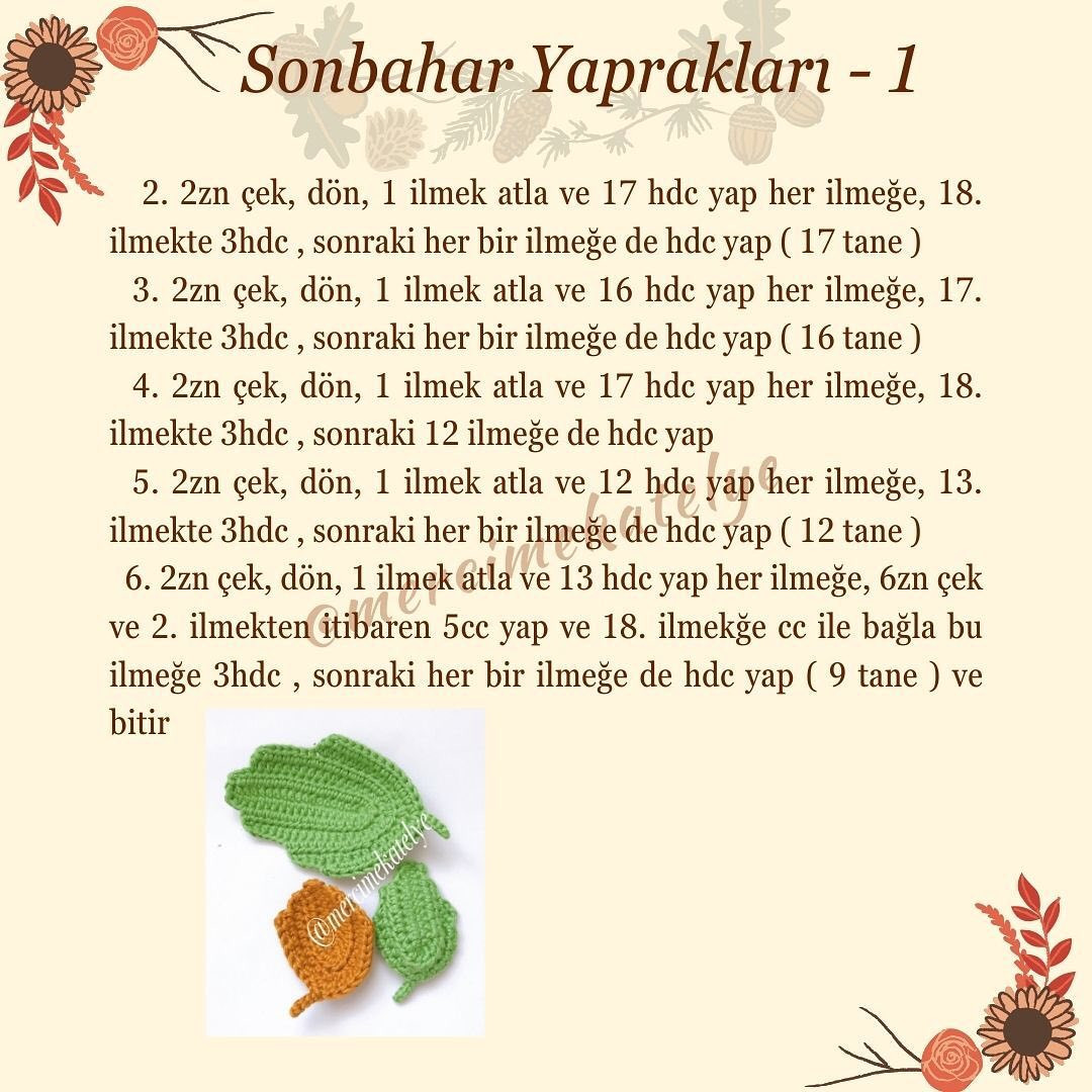 Sonbahar Yaprakları Tarifi: Renkli Örgü Desenleri