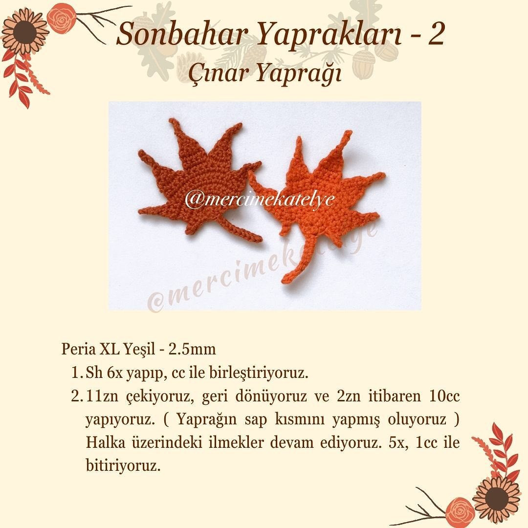 Sonbahar Yaprakları Tarifi: Renkli Örgü Desenleri