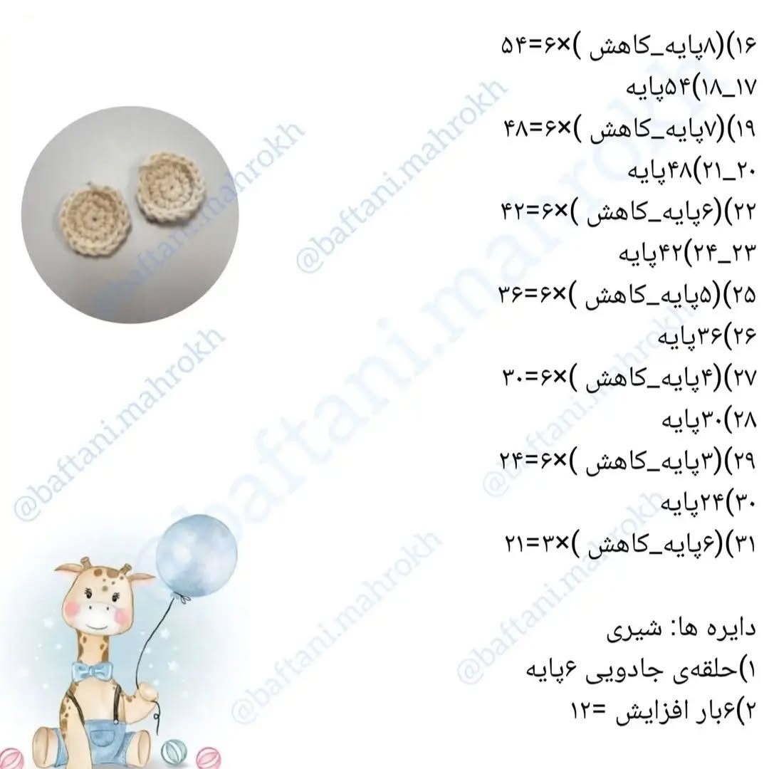 ست زرافه طلاییمشخصات این ست 👇کاموا یارن ارت جینز 🇹🇷،حلقه چوبی آنتی باکتریالهمه مهره ها