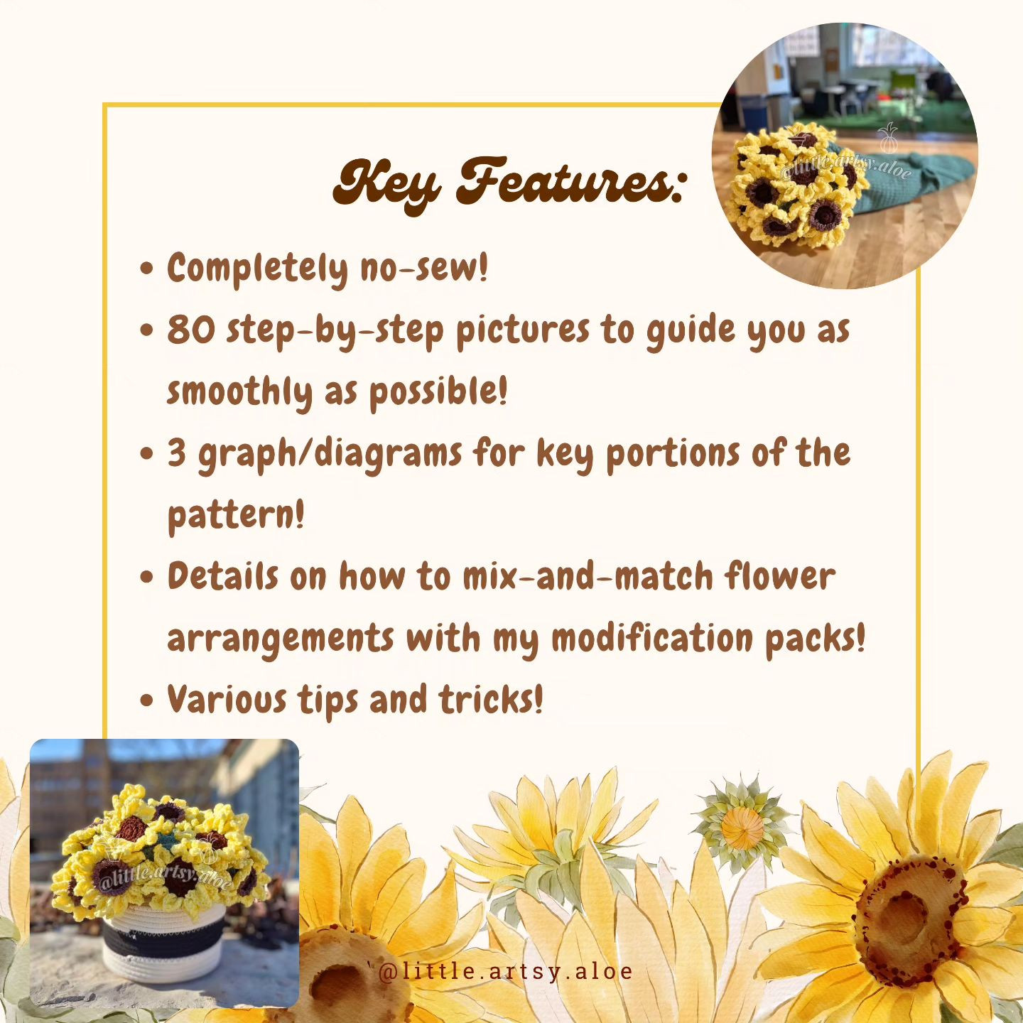 Sunflower Bouquet Blanket Crochet Pattern Release