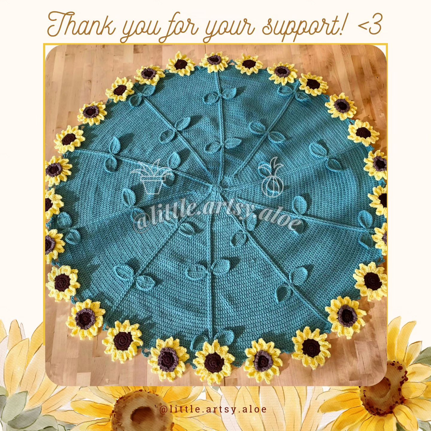 Sunflower Bouquet Blanket Crochet Pattern Release
