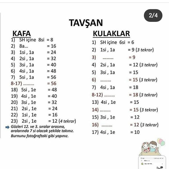 Tavşan Amigurumi Tarifi: Sevimli Tavşan Bebek Yapımı