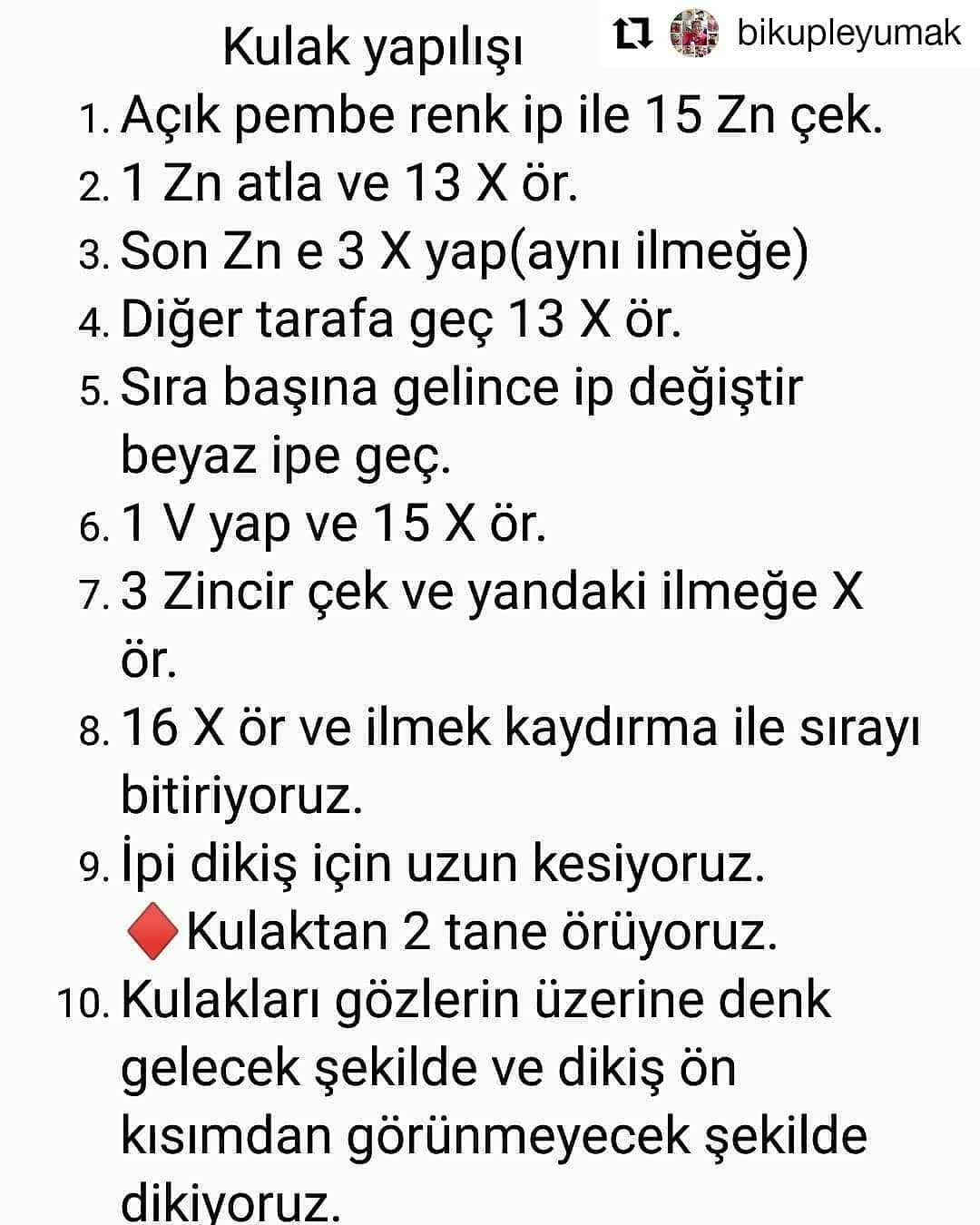 Tavşan Tasarımlı Örgü Kupa Kılıfı Yapım Kılavuzu