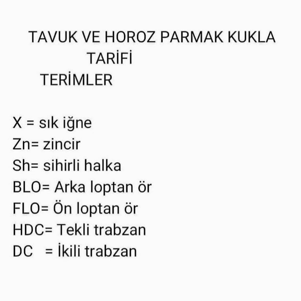 Tavuk ve Horoz Parmak Kukla Amigurumi Örgü Modeli