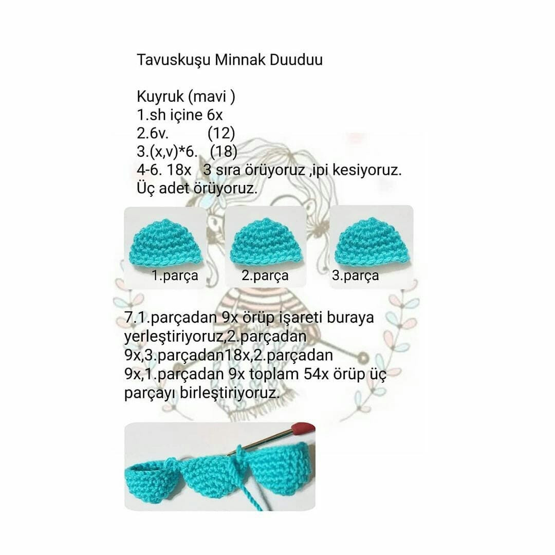 Tavuskuşu Minnak Duuduu Amigurumi Tarifi: Sevimli ve Ücretsiz Örgü Modeli