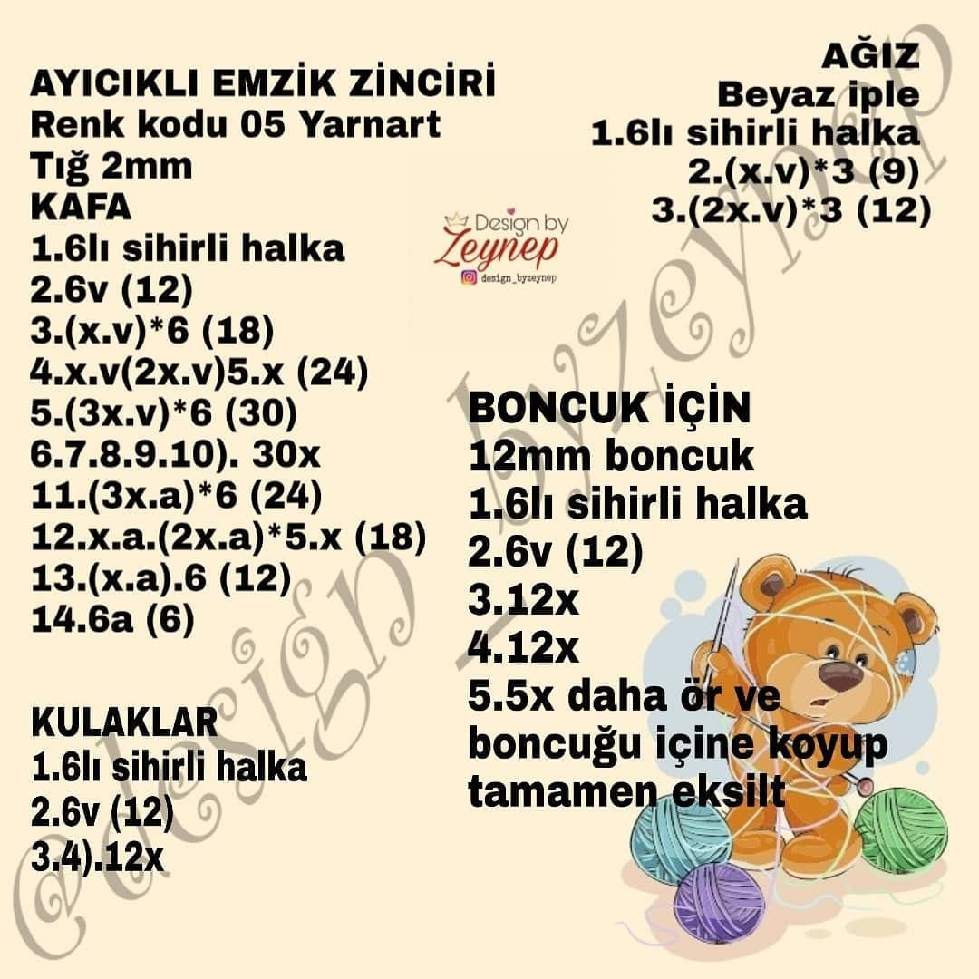 Ücretsiz Amigurumi Ayıcık Tarifi: Sevimli Bebek Seti