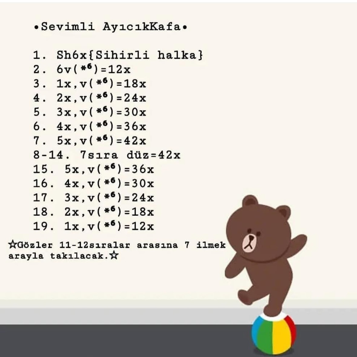 Ücretsiz Amigurumi Ayıcık Tarifine Göz Atın