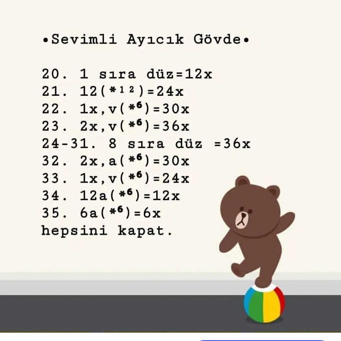 Ücretsiz Amigurumi Ayıcık Tarifine Göz Atın