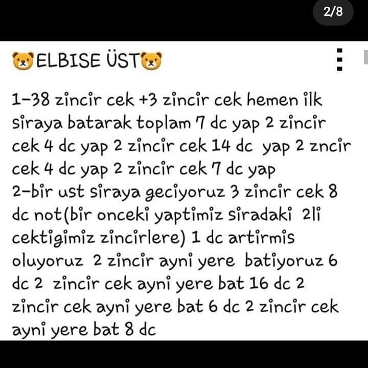 Ücretsiz Amigurumi Ayıcık ve Kıyafet Örgü Deseni