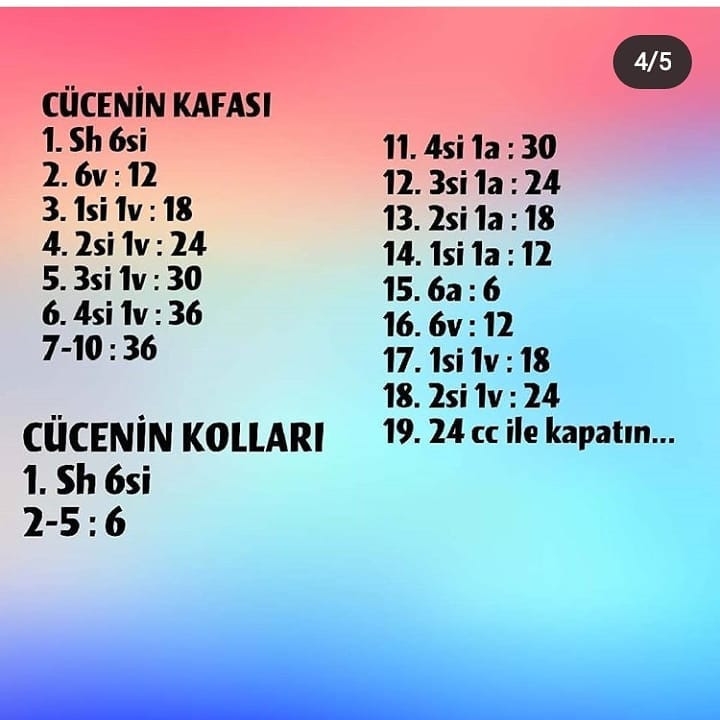 Ücretsiz Amigurumi Çiçek ve Oyuncak Bebek Buketi Yapım Şeması