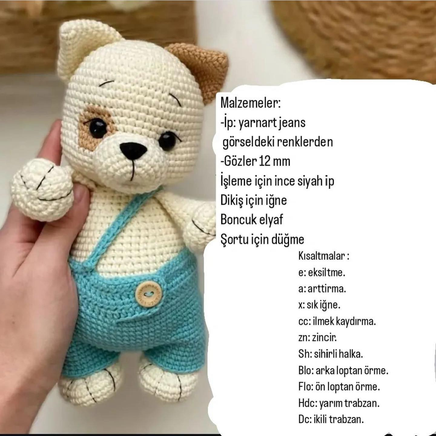 Ücretsiz Amigurumi Köpek Tarifi - Kolay ve Eğlenceli