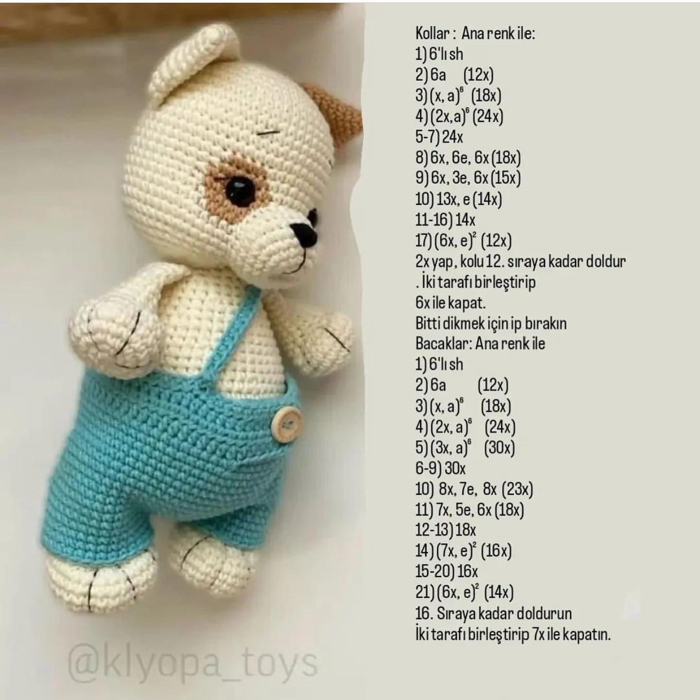 Ücretsiz Amigurumi Köpek Tarifi - Kolay ve Eğlenceli