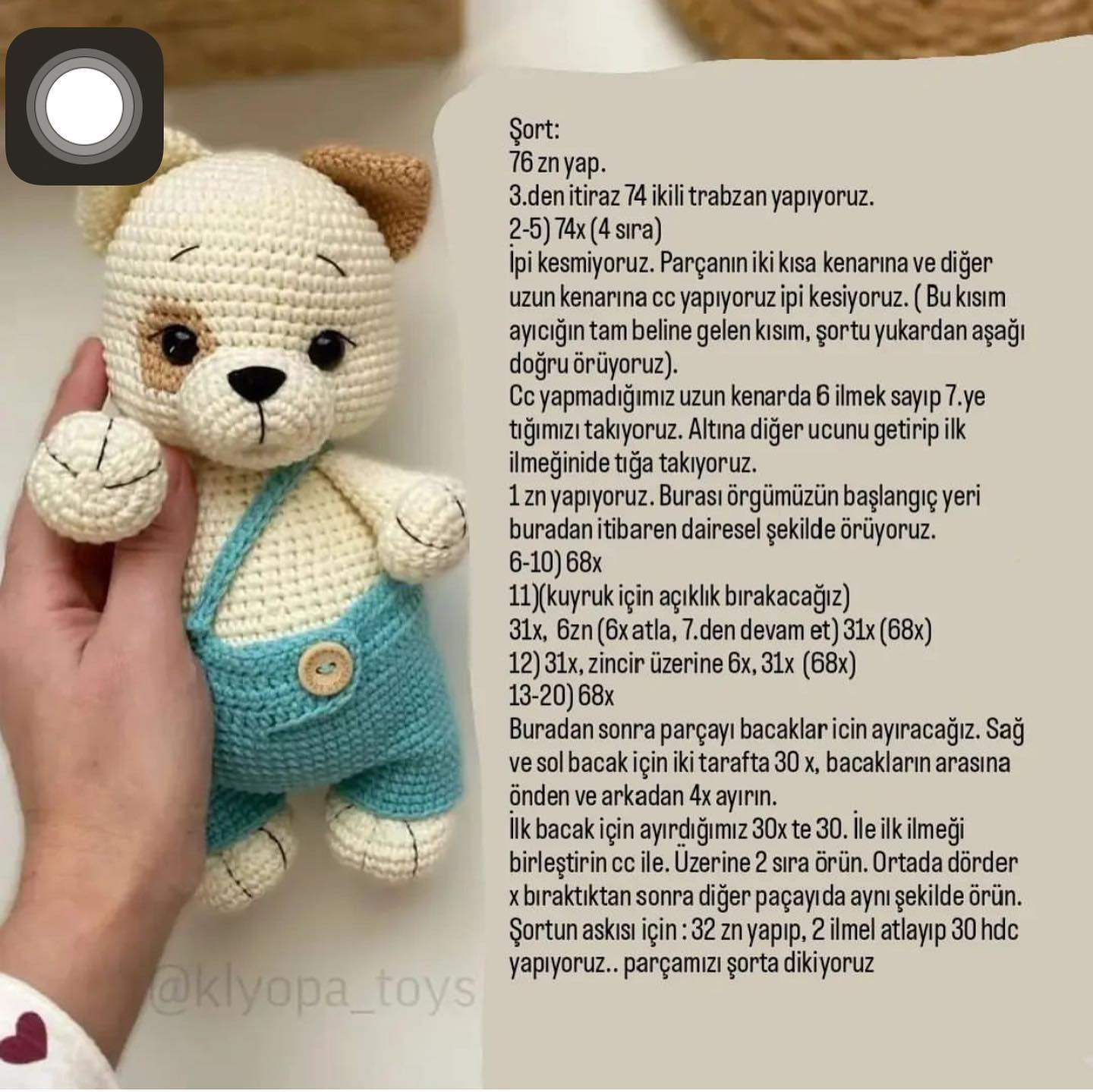 Ücretsiz Amigurumi Köpek Tarifi - Kolay ve Eğlenceli