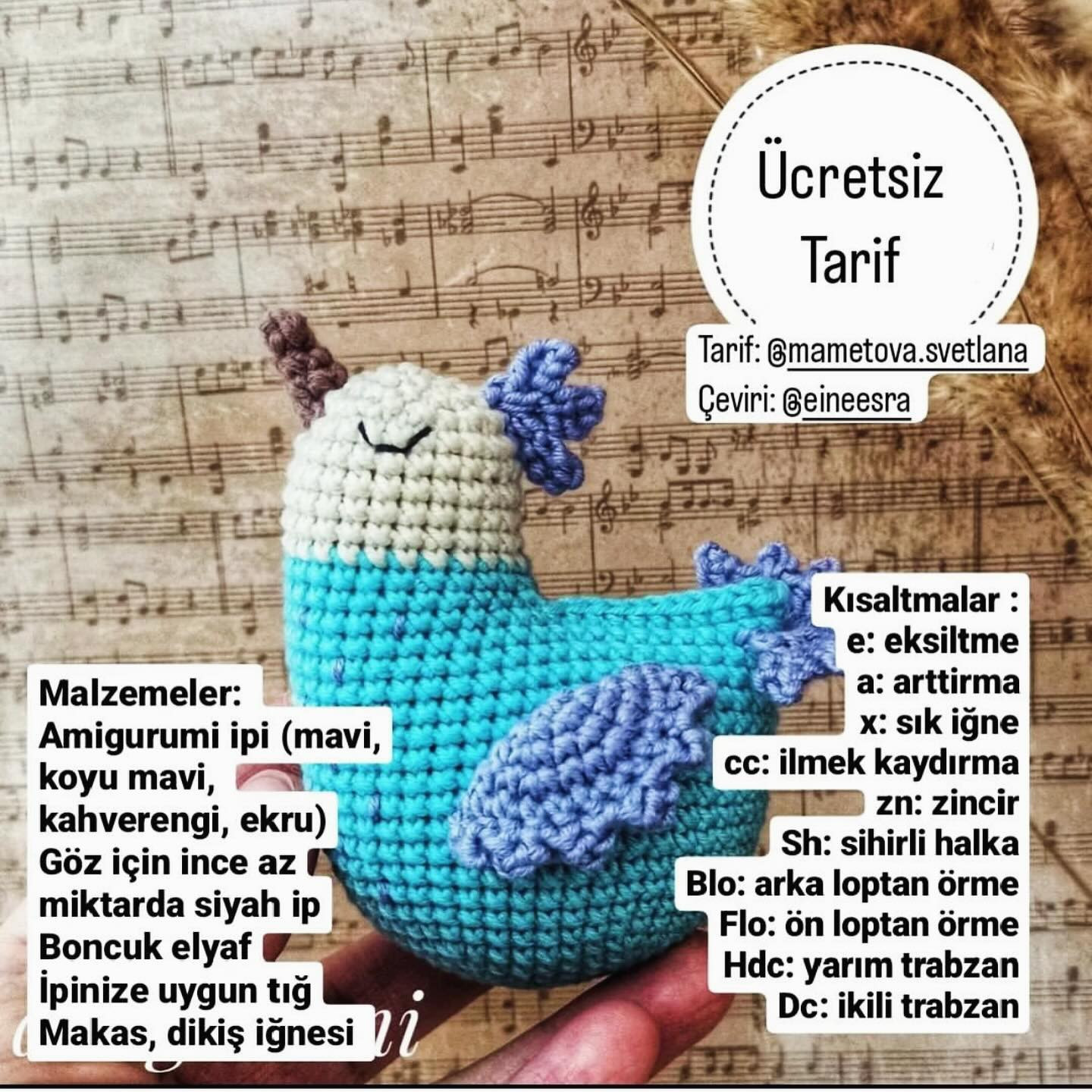 Ücretsiz Amigurumi Kuş Tarifi: Adım Adım Yapım Rehberi