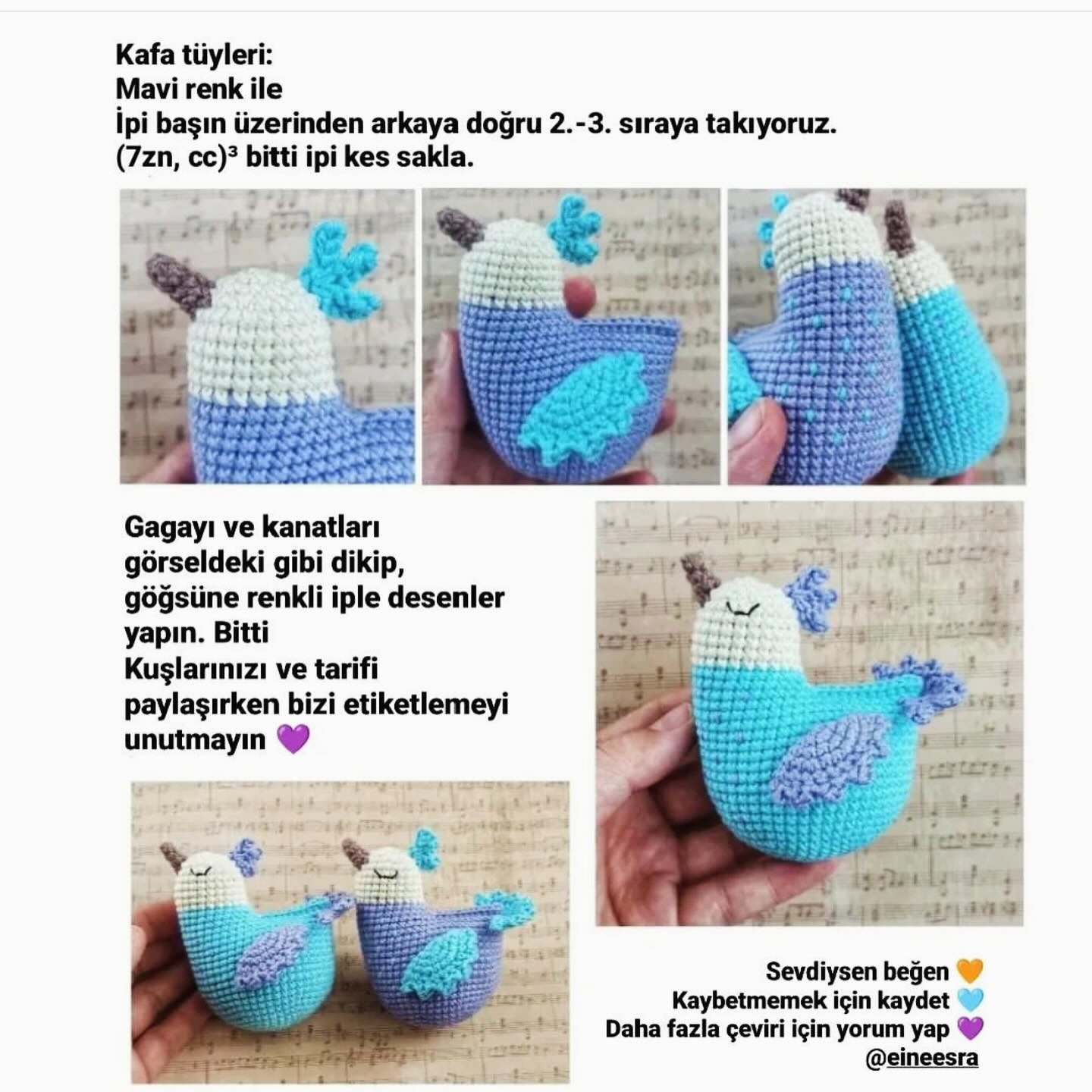 Ücretsiz Amigurumi Kuş Tarifi: Adım Adım Yapım Rehberi