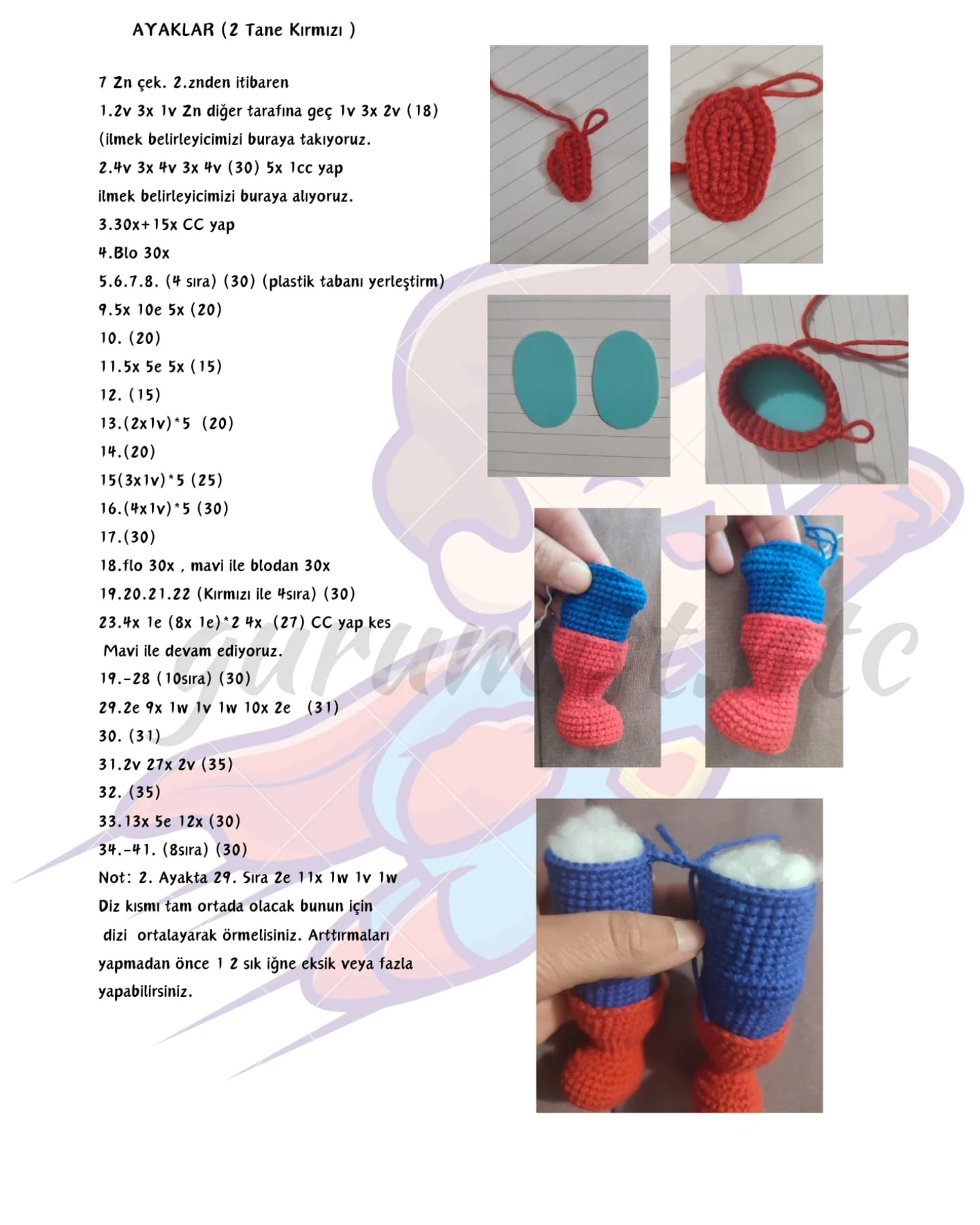 Ücretsiz Amigurumi Superman Örgü Tarifi - Bölüm 2