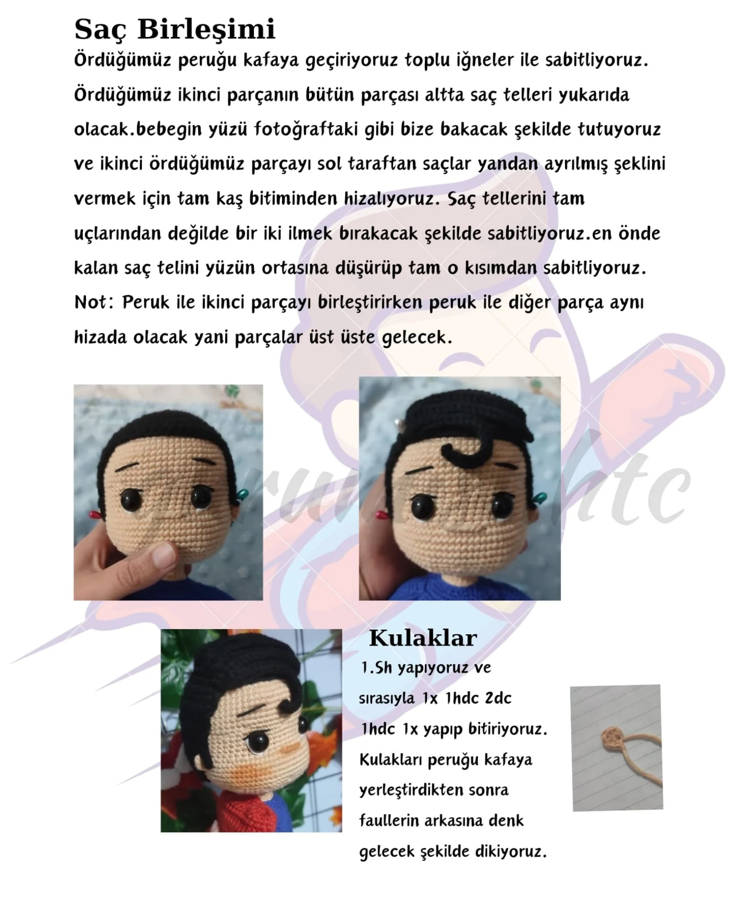 Ücretsiz Amigurumi Superman Örgü Tarifi - Bölüm 2