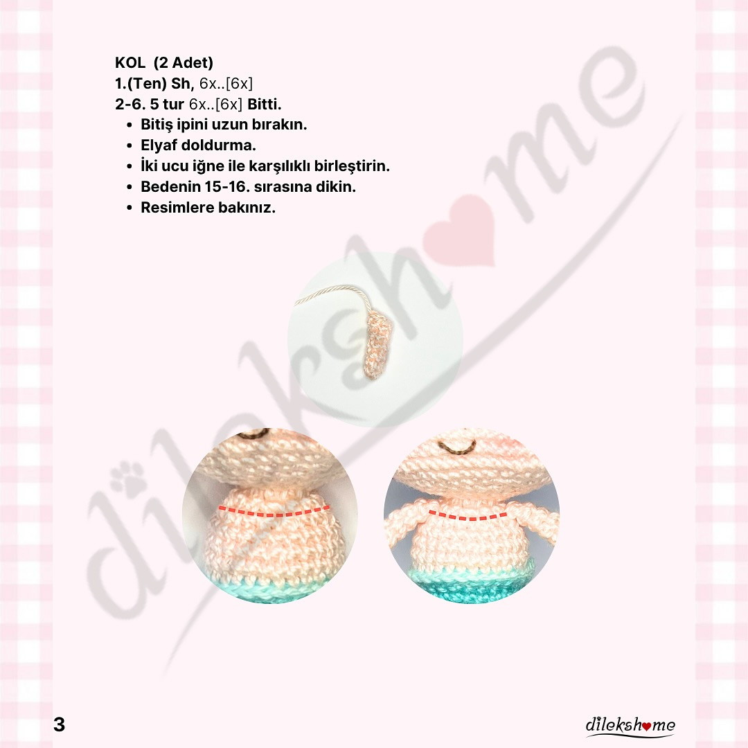 Ücretsiz Amigurumi Tarifi: Sevimli Mini Denizkızı Anahtarlık