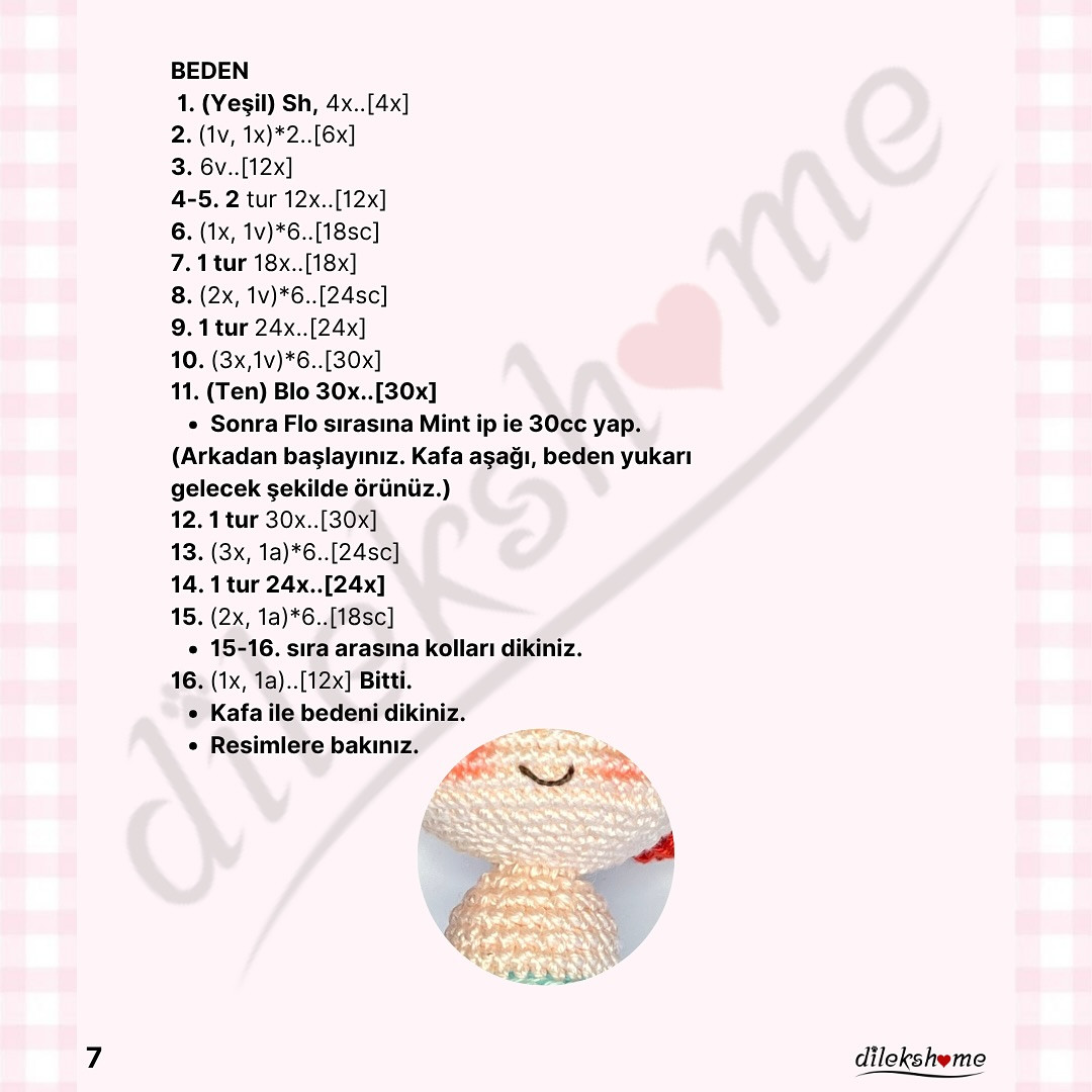 Ücretsiz Amigurumi Tarifi: Sevimli Mini Denizkızı Anahtarlık