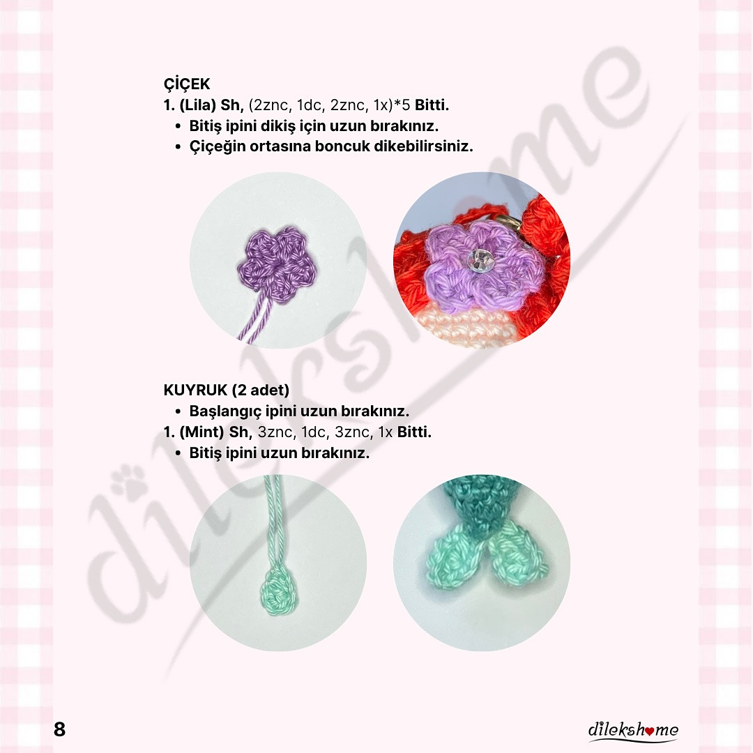 Ücretsiz Amigurumi Tarifi: Sevimli Mini Denizkızı Anahtarlık