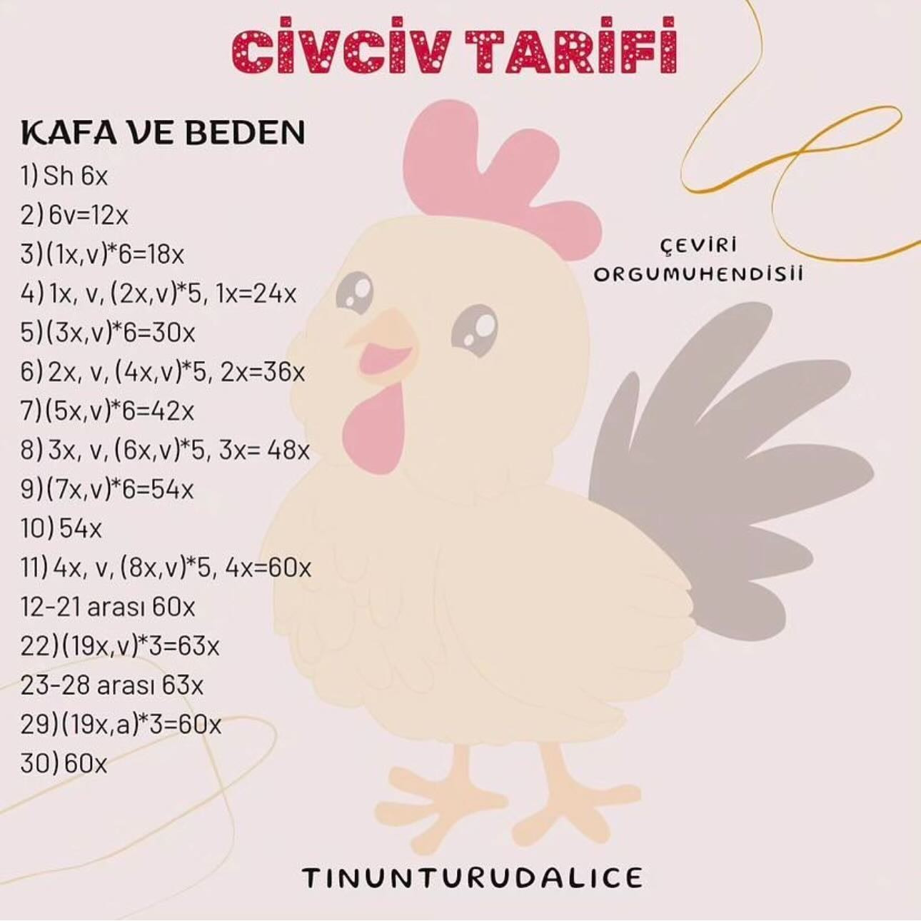Ücretsiz Amigurumi Tavuk Tarifi: Sevimli Oyuncak Yapımı