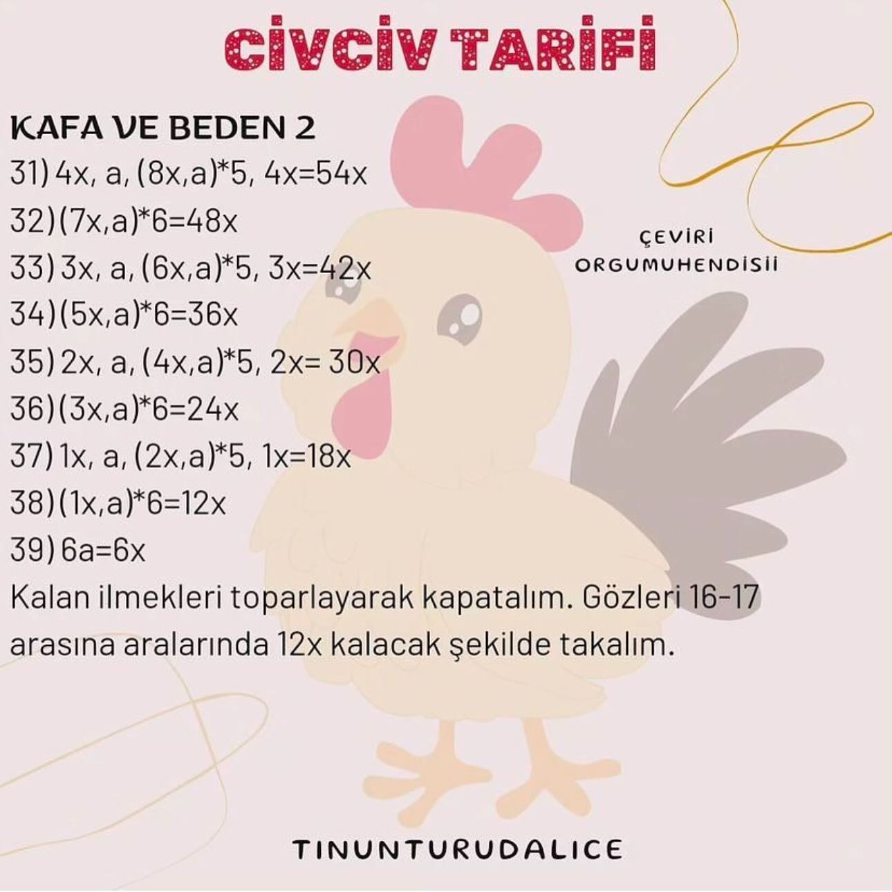 Ücretsiz Amigurumi Tavuk Tarifi: Sevimli Oyuncak Yapımı