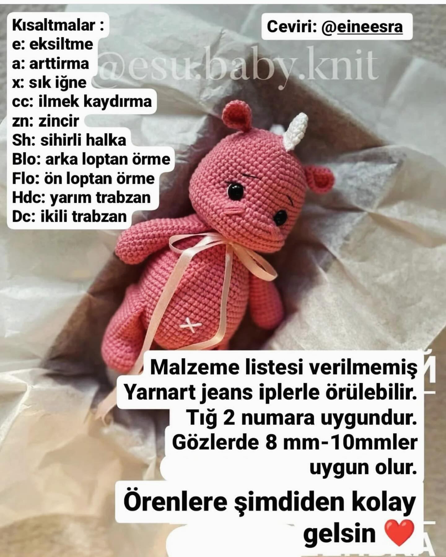 Ücretsiz Amigurumi Unicorn Tarifi: Sevimli Oyuncak Yapımı