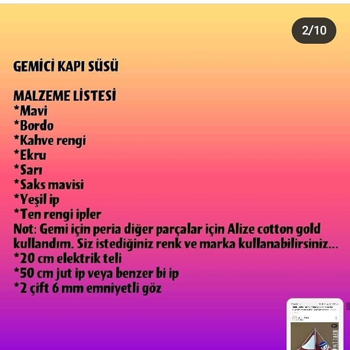 Ücretsiz Amigurumi Yelkenli ve Denizci Bebek Deseni