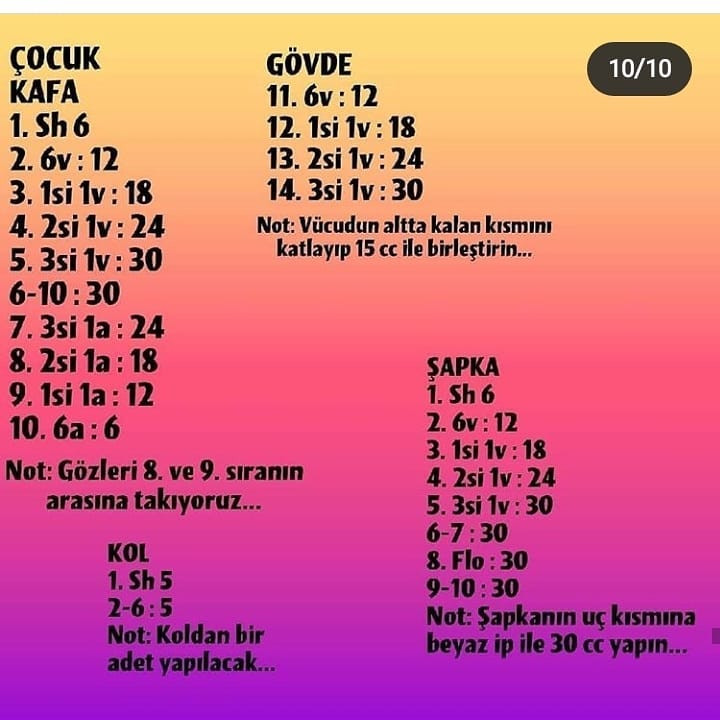 Ücretsiz Amigurumi Yelkenli ve Denizci Bebek Deseni