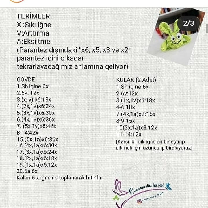 Ücretsiz Anahtarlık Tarifi: Sevimli Yeşil Tavşan Amigurumi