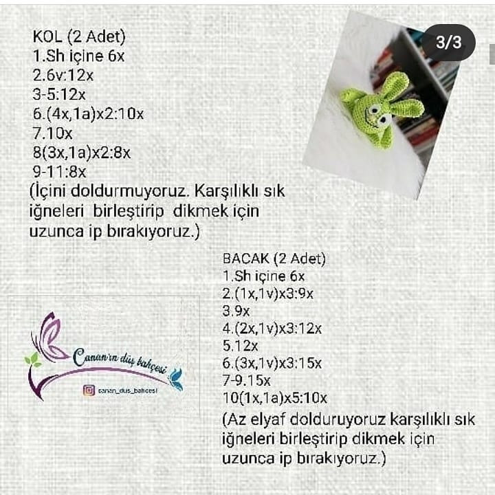 Ücretsiz Anahtarlık Tarifi: Sevimli Yeşil Tavşan Amigurumi