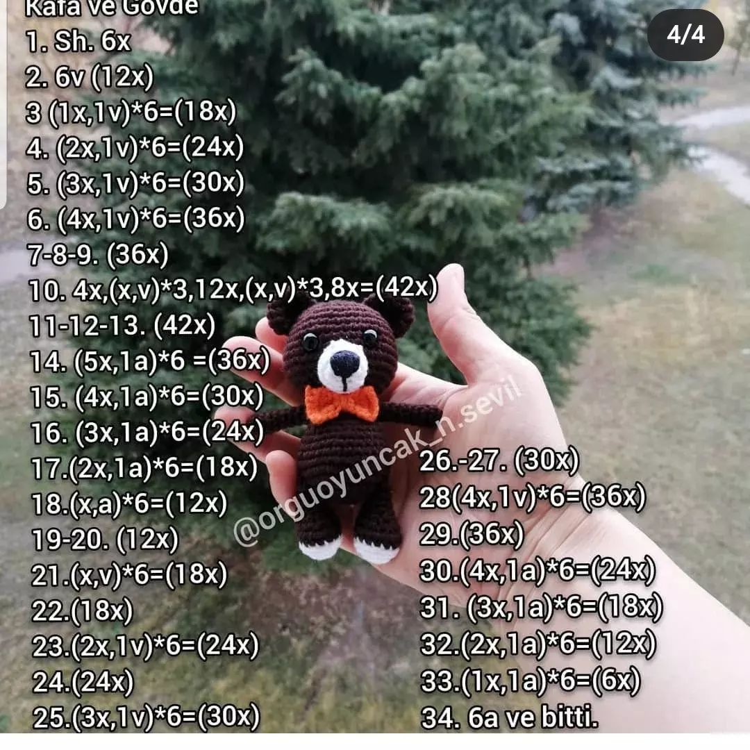 Ücretsiz Ayıcık Tarifi ile Kolay Amigurumi Yapımı