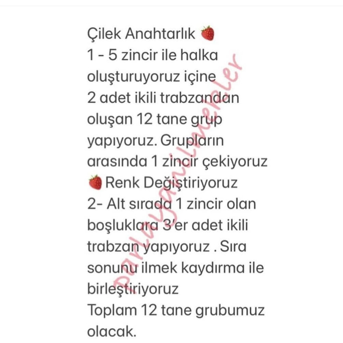Ücretsiz Çilek Anahtarlık Yapımı: Kolay ve Hızlı Örgü Tarifi
