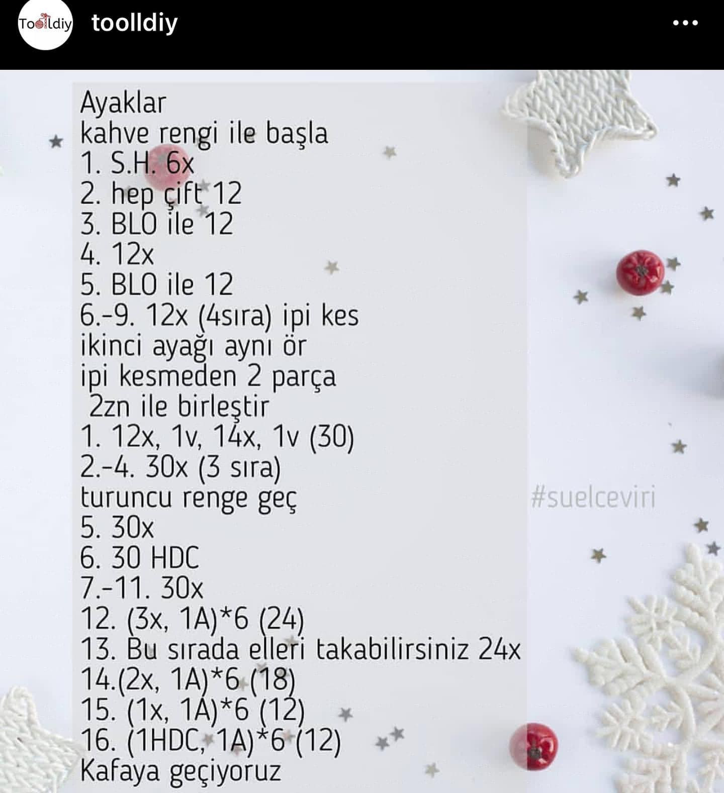 Ücretsiz Geyik Amigurumi Tarifi ile Sevimli Oyuncak Yapımı