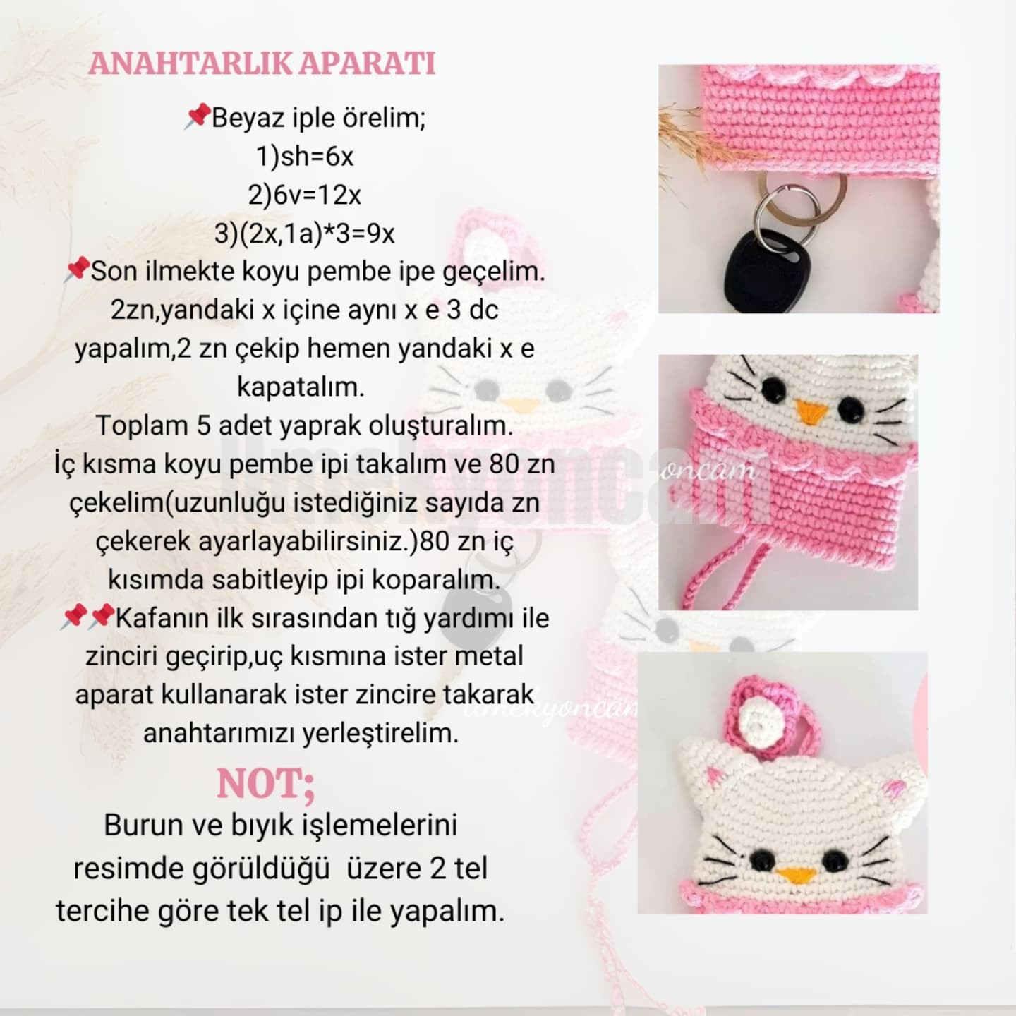 Ücretsiz Hello Kitty Anahtarlık Tarifi: Sevimli ve Kolay Örgü Projesi