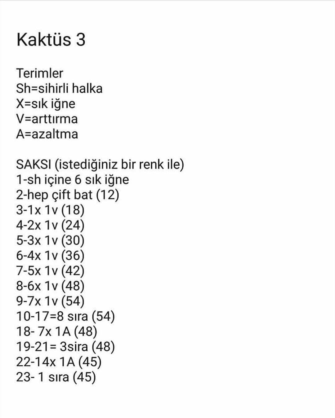Ücretsiz Kaktüs Amigurumi Tarifi: Sevimli ve Kolay Yapılabilir Model