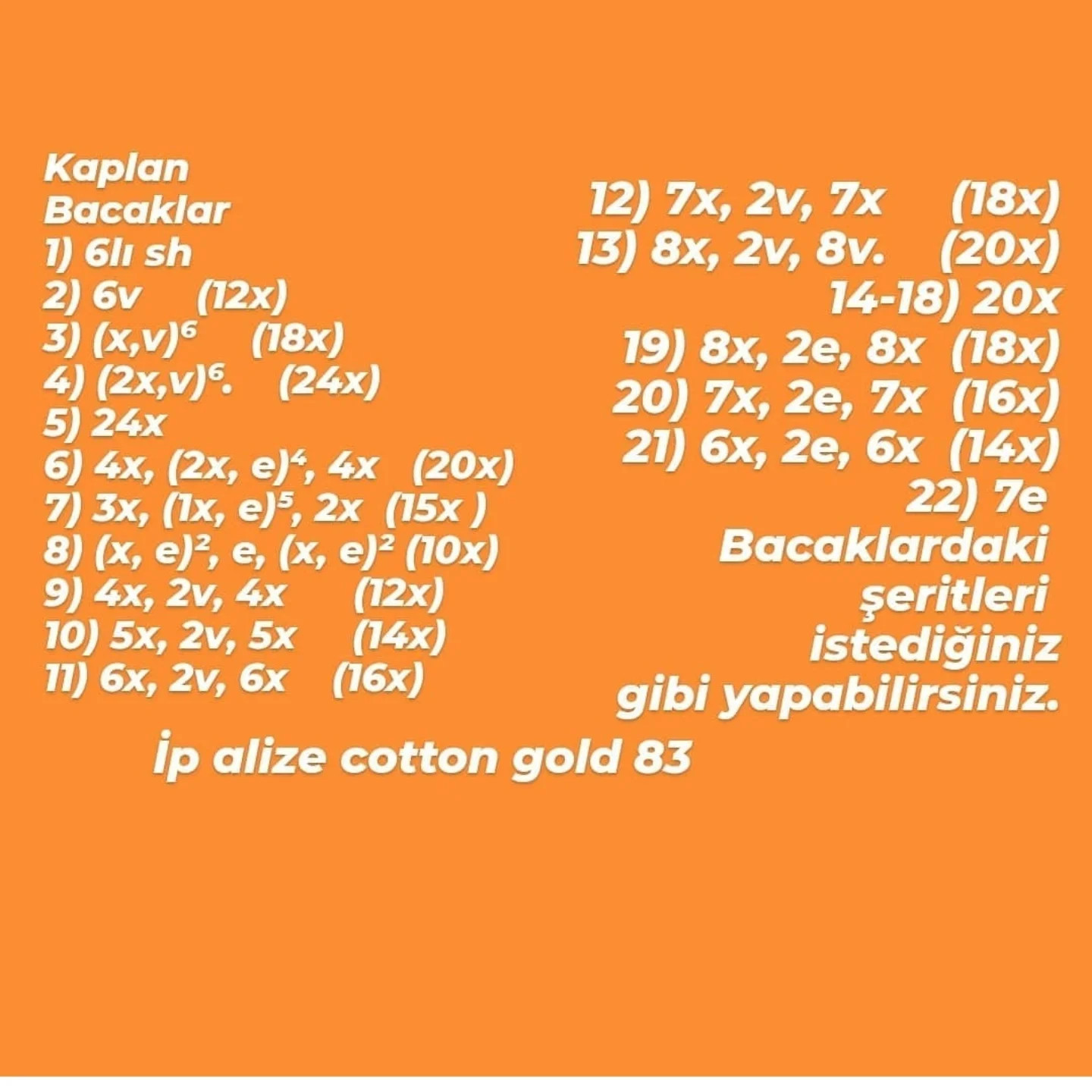 Ücretsiz Kaplan Bebek Amigurumi Örgü Modeli ve Yapılışı