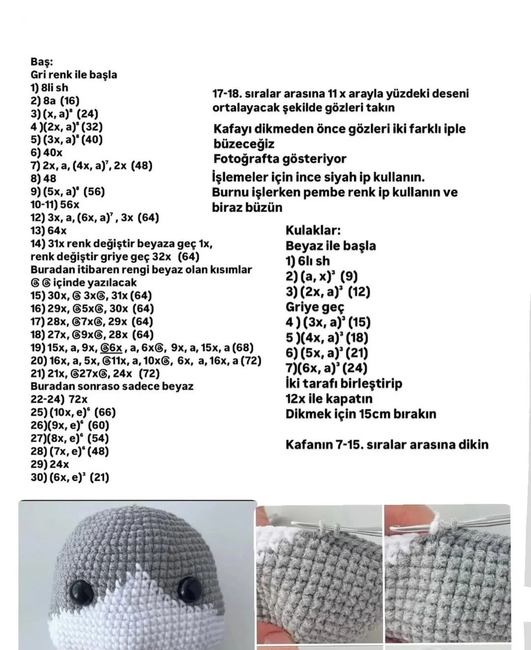 Ücretsiz Kedi Amigurumi ve Diş Kaşıyıcı Tarifi