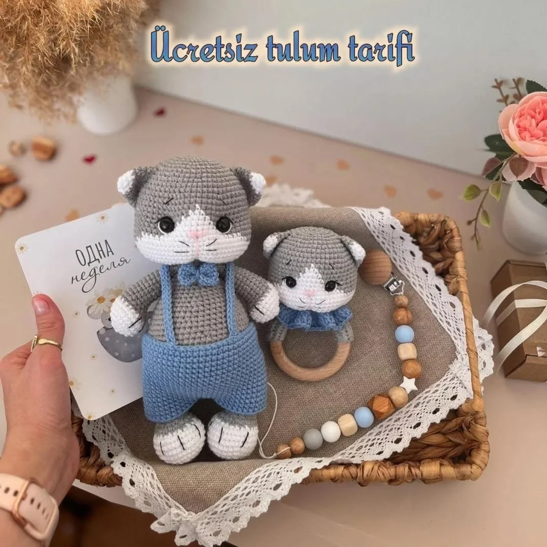 Ücretsiz Kedi Amigurumi ve Diş Kaşıyıcı Tarifi