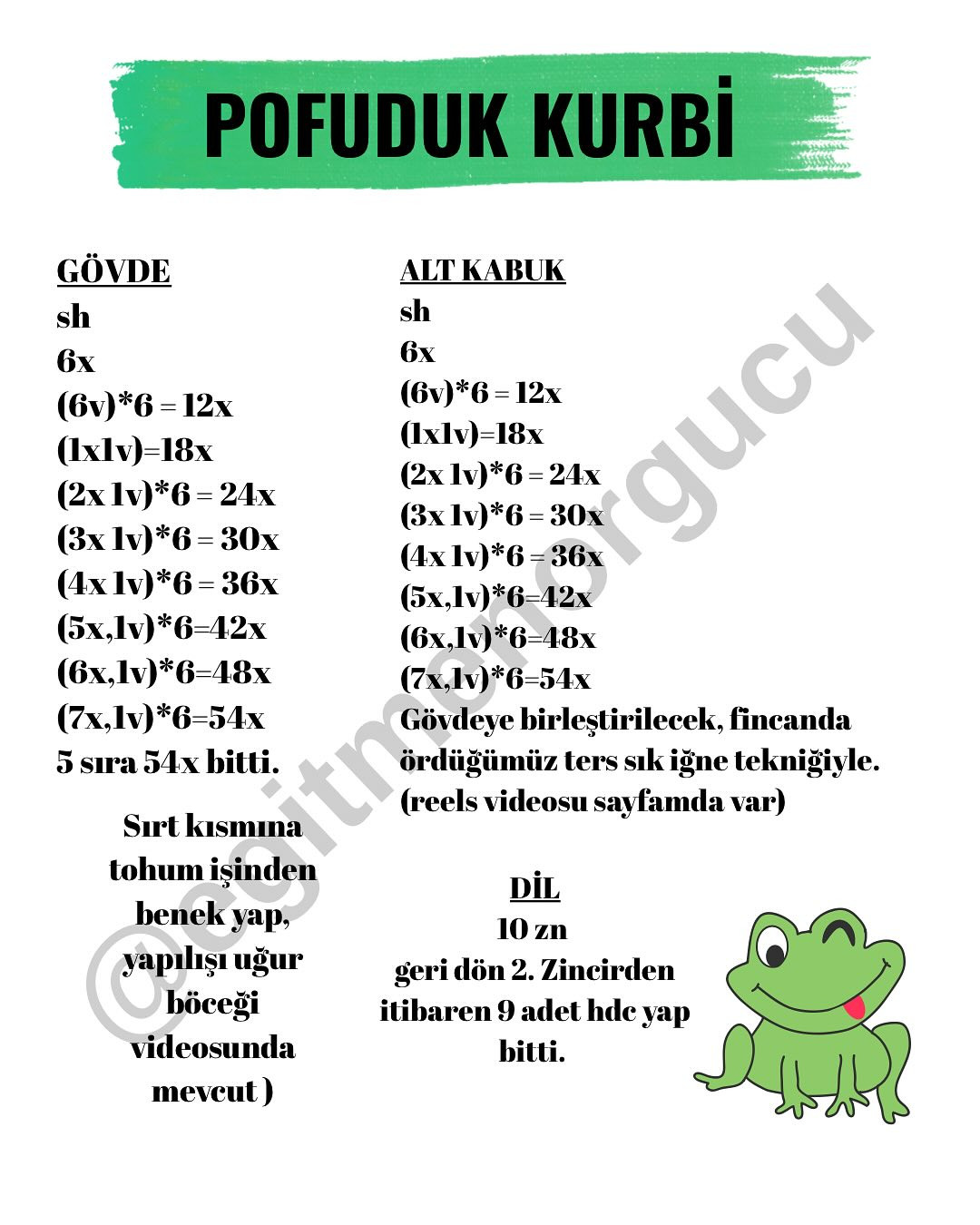Ücretsiz Kurbağa Örgü Tarifi: Kolay ve Sevimli Amigurumi Modeli