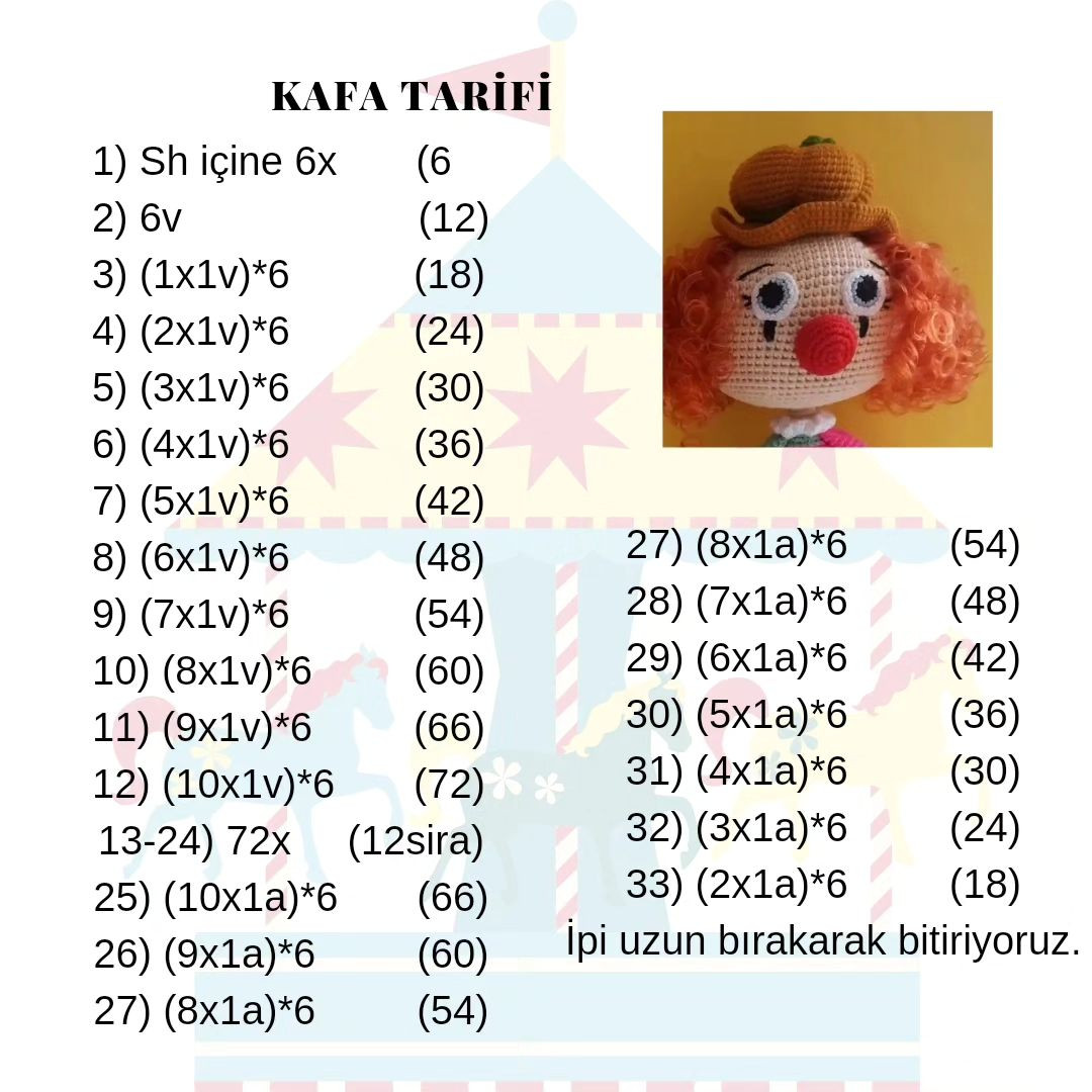 Ücretsiz Palyaço Amigurumi Tarifi: Adım Adım Renkli Bir Proje