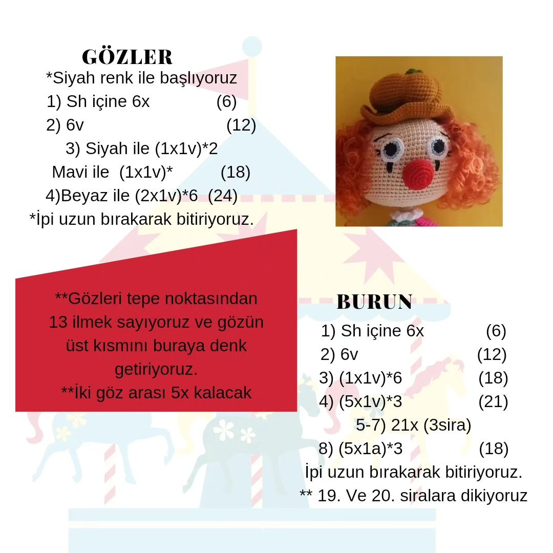 Ücretsiz Palyaço Amigurumi Tarifi: Adım Adım Renkli Bir Proje