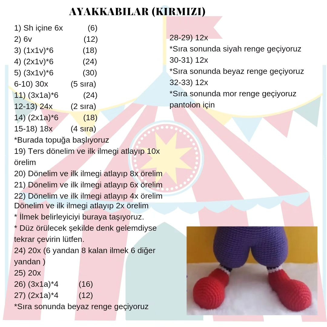 Ücretsiz Palyaço Amigurumi Tarifi: Adım Adım Renkli Bir Proje