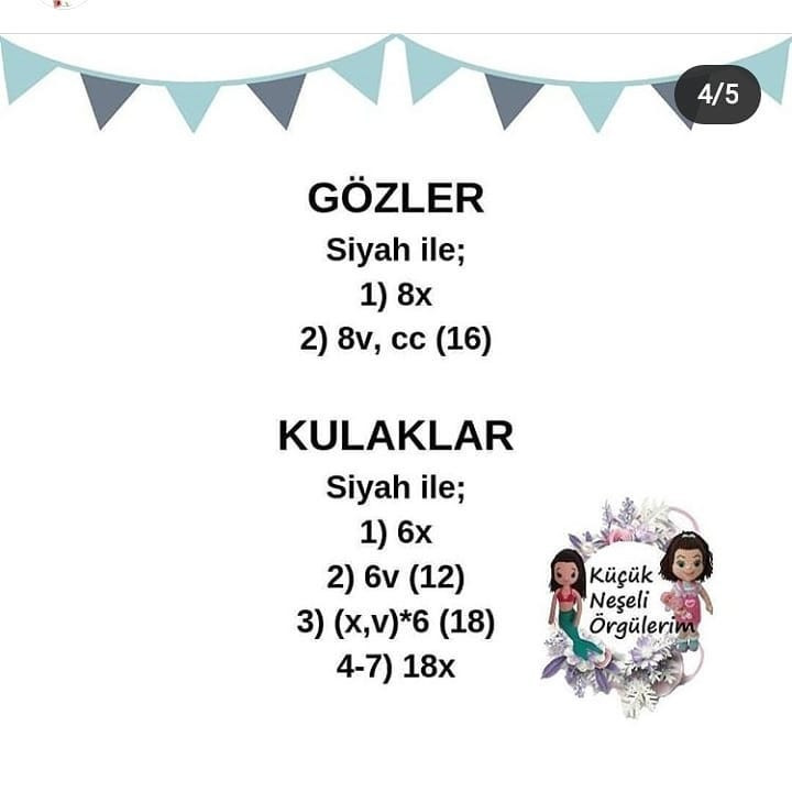 Ücretsiz Panda Başlıklı Amigurumi Bebek Çıngırağı Tarifi