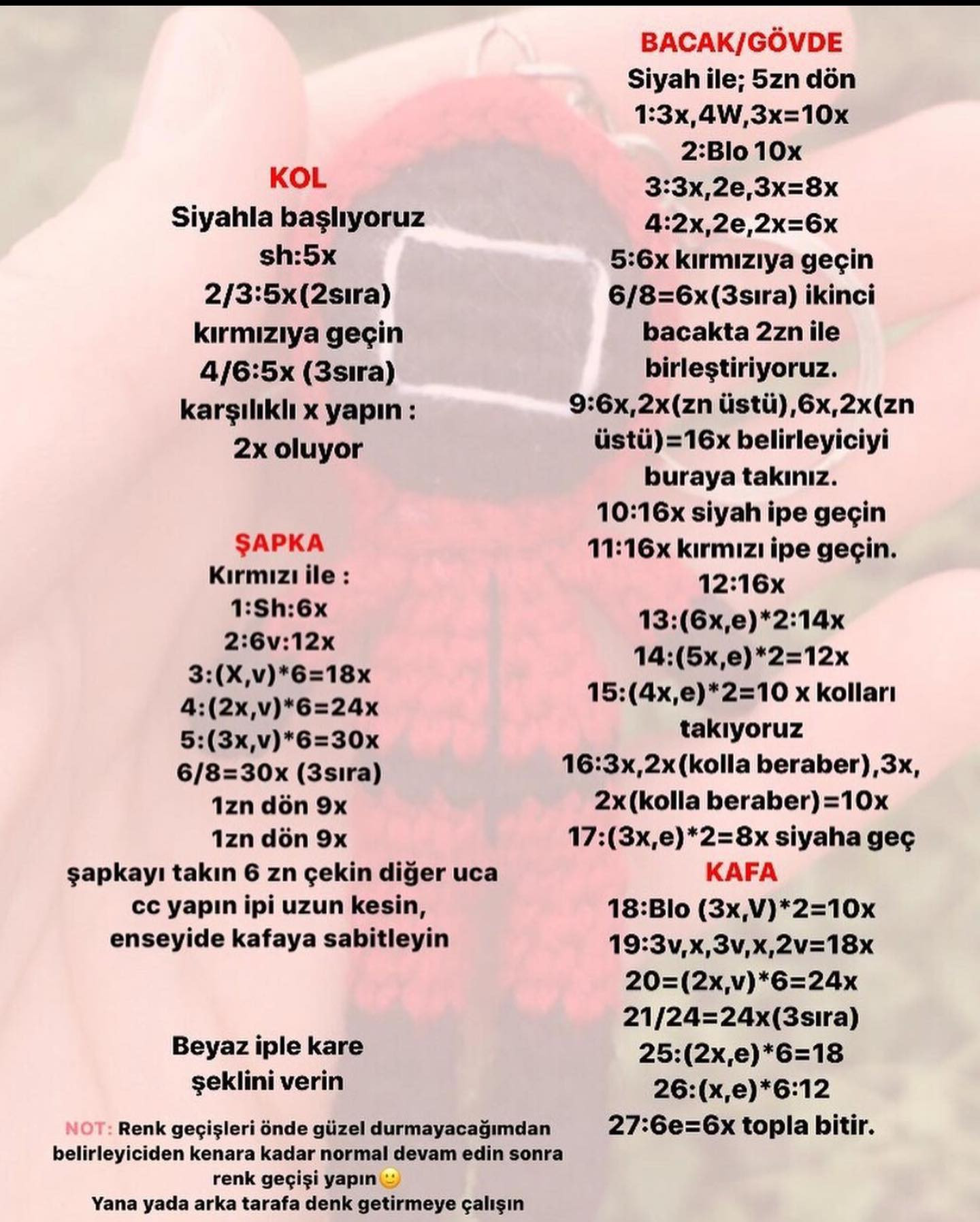 Ücretsiz Squid Game Amigurumi Anahtarlık Tarifi ve Yapımı
