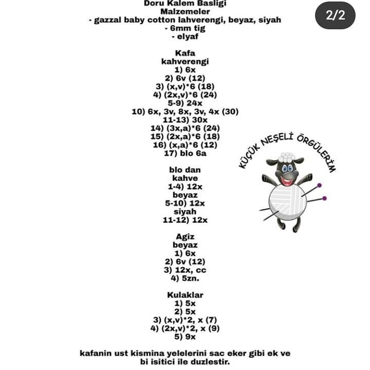 Ücretsiz Tarif: Sevimli Amigurumi At Kafası Yapımı